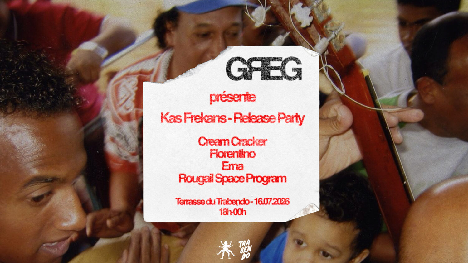 Affiche Terrasse – Greg Release Party en concert à Le Trabendo